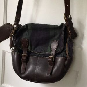 Ralph Lauren plaid messenger bag